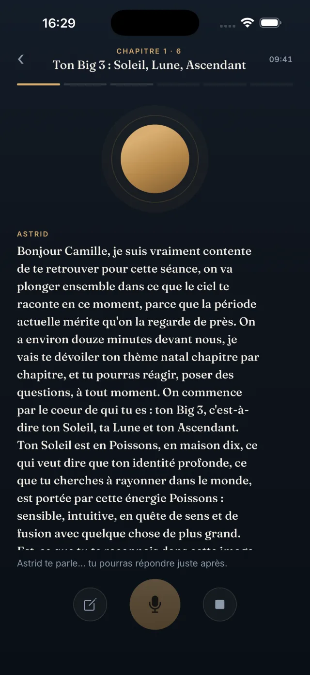 Séance en cours