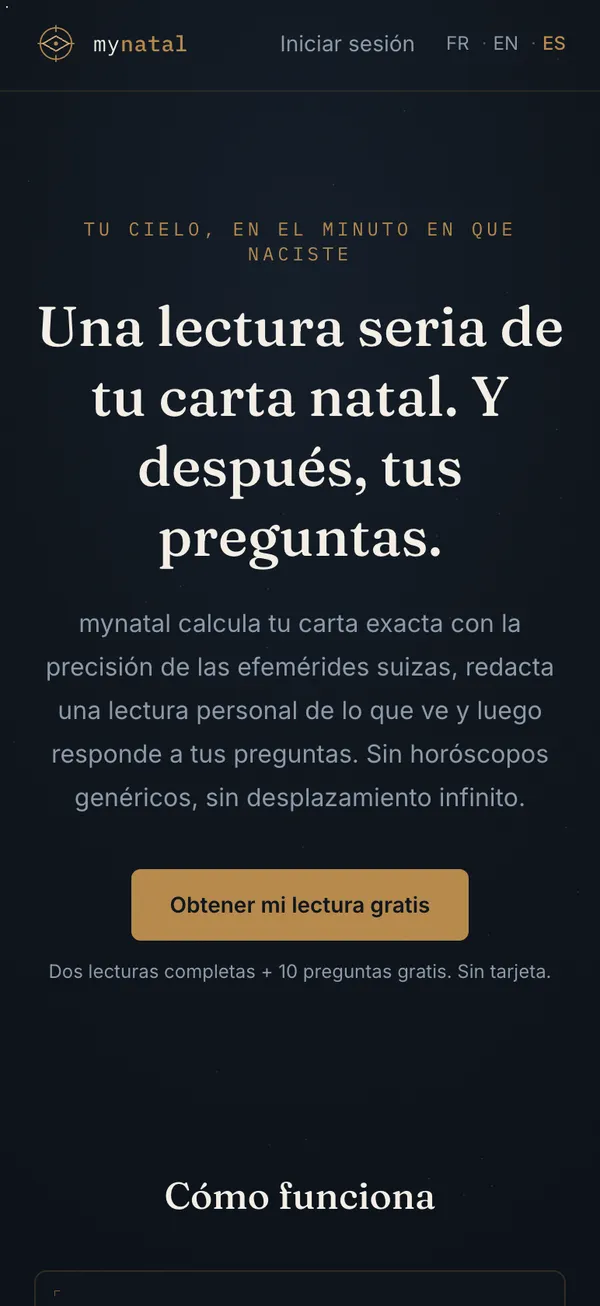 mynatal: lectura de la carta natal