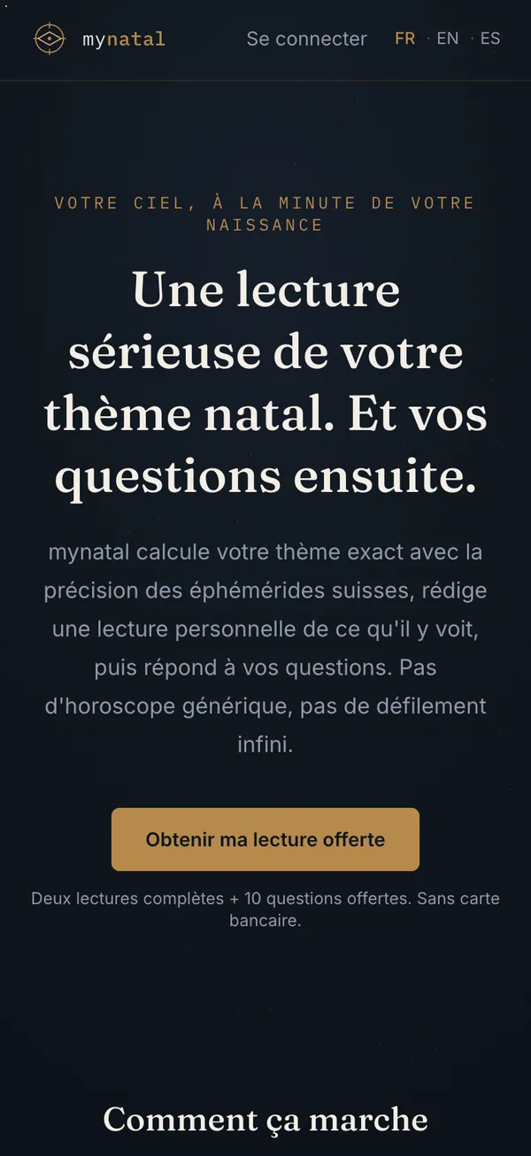 mynatal : lecture de thème natal